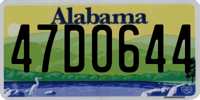 AL license plate 47DO644