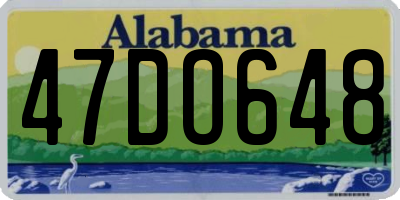 AL license plate 47DO648