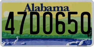 AL license plate 47DO650