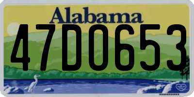 AL license plate 47DO653