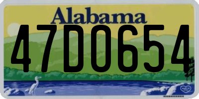 AL license plate 47DO654