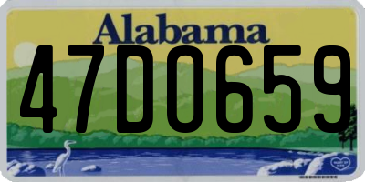 AL license plate 47DO659
