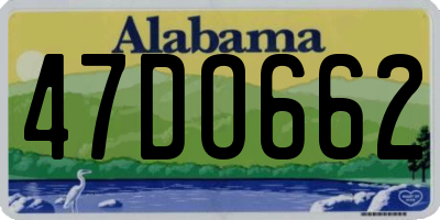 AL license plate 47DO662