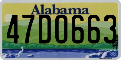 AL license plate 47DO663