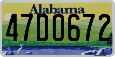 AL license plate 47DO672