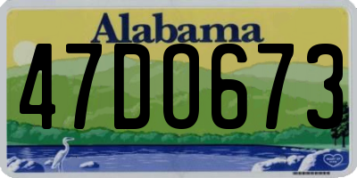 AL license plate 47DO673