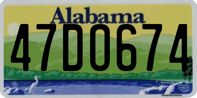 AL license plate 47DO674