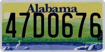 AL license plate 47DO676