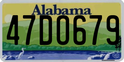 AL license plate 47DO679