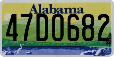 AL license plate 47DO682