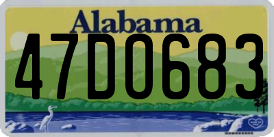 AL license plate 47DO683