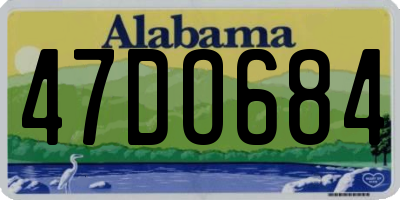 AL license plate 47DO684