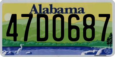 AL license plate 47DO687