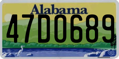 AL license plate 47DO689