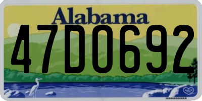 AL license plate 47DO692