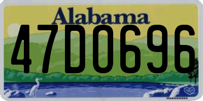 AL license plate 47DO696