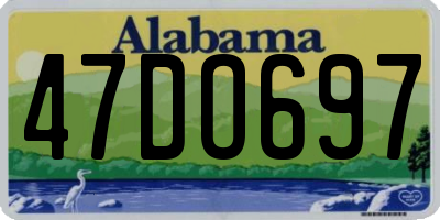 AL license plate 47DO697