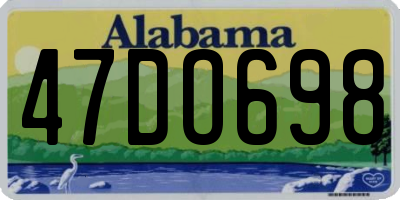 AL license plate 47DO698