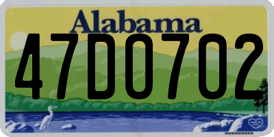 AL license plate 47DO702