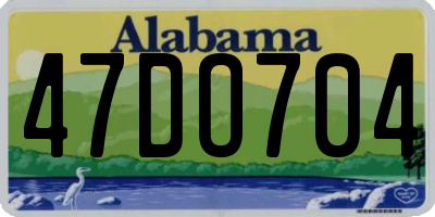 AL license plate 47DO704