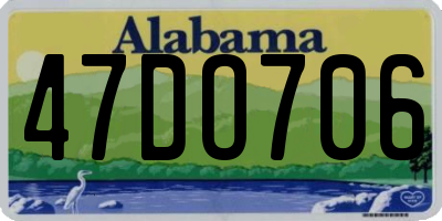 AL license plate 47DO706