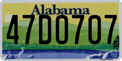AL license plate 47DO707