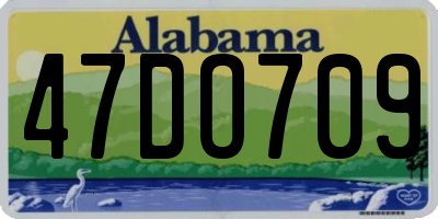 AL license plate 47DO709