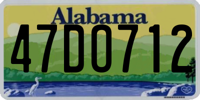 AL license plate 47DO712