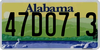 AL license plate 47DO713