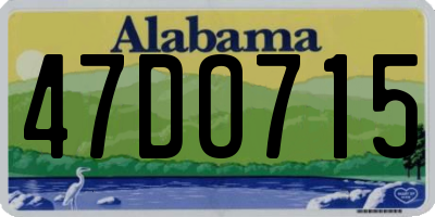 AL license plate 47DO715