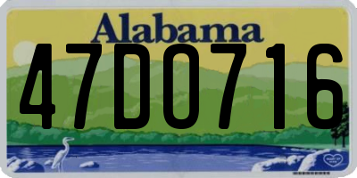 AL license plate 47DO716