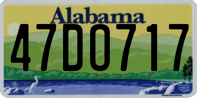 AL license plate 47DO717