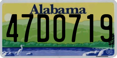 AL license plate 47DO719