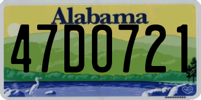 AL license plate 47DO721
