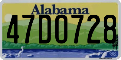 AL license plate 47DO728
