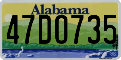 AL license plate 47DO735