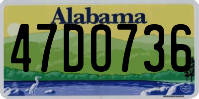AL license plate 47DO736