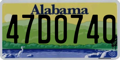 AL license plate 47DO740