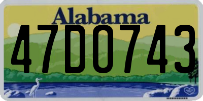 AL license plate 47DO743