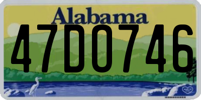 AL license plate 47DO746