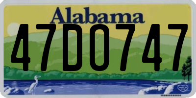AL license plate 47DO747