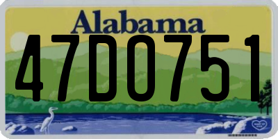 AL license plate 47DO751