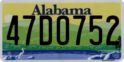 AL license plate 47DO752