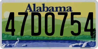 AL license plate 47DO754