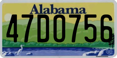 AL license plate 47DO756
