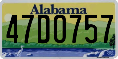 AL license plate 47DO757