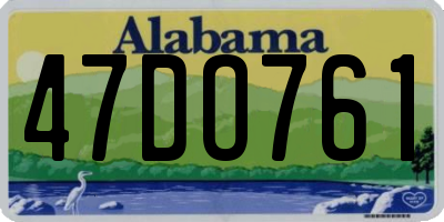 AL license plate 47DO761