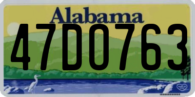 AL license plate 47DO763