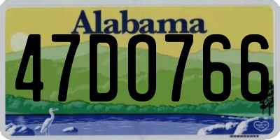 AL license plate 47DO766