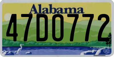 AL license plate 47DO772